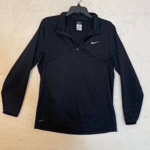 Nike Dri-FIT Pullover Shirt XL Black Long Sleeve Athletic Training Top